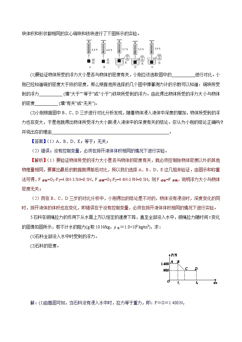 1.3.2水的浮力-阿基米德原理 解析版第3页