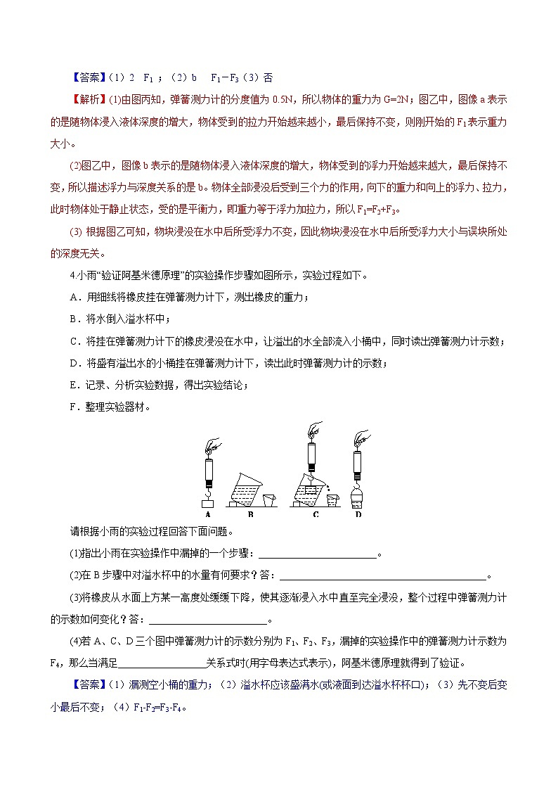 1.3.3水的浮力-阿基米德原理的应用 2022-2023学年八年级科学上册同步经典题精练（浙教版）03