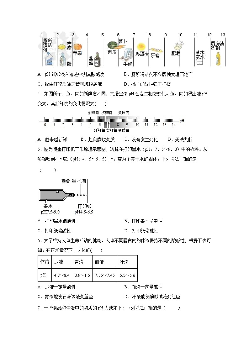 1.2物质的酸碱性（练习）-2022-2023学年九年级上册科学讲练课堂（浙教版）02
