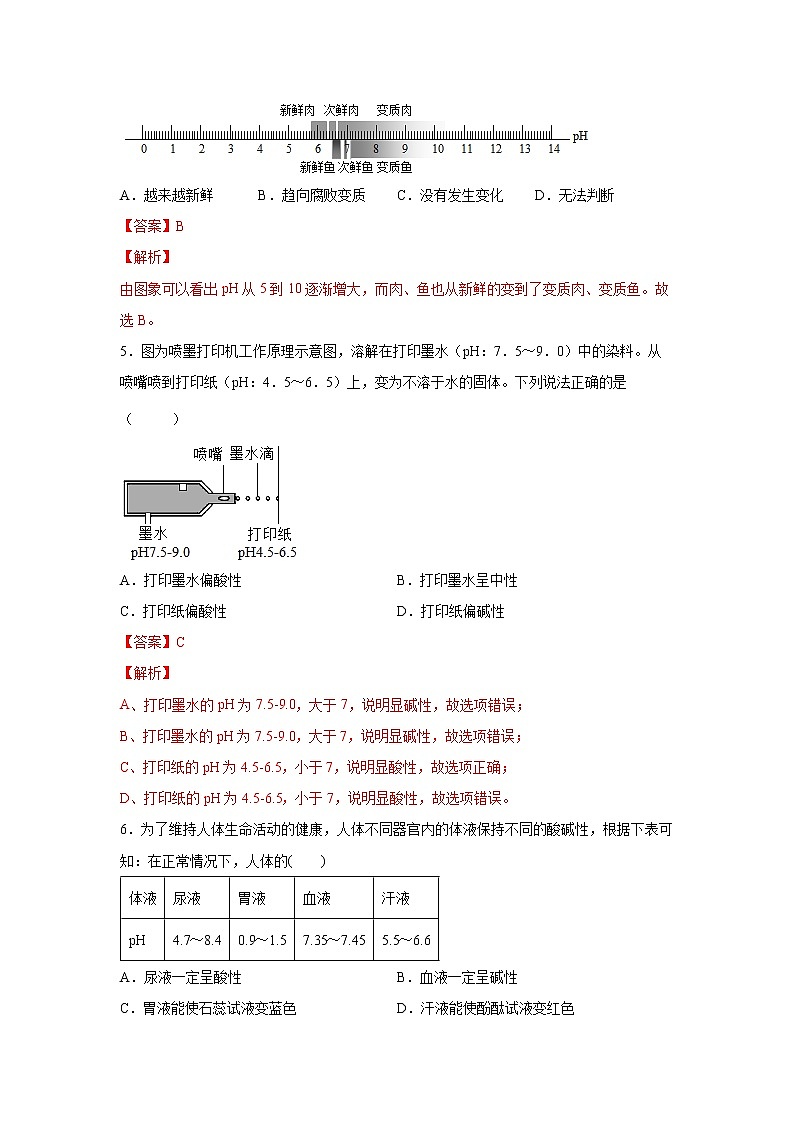 1.2物质的酸碱性（练习）-2022-2023学年九年级上册科学讲练课堂（浙教版）03