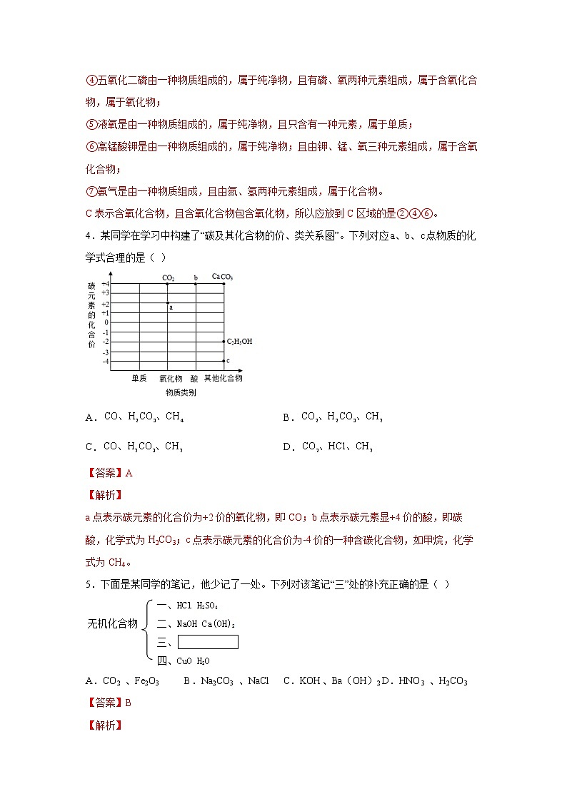 2.4物质的分类（练习）-2022-2023学年九年级上册科学讲练课堂（浙教版）03