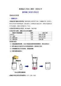 科学浙教版第5节 酸和碱之间发生的反应课后练习题