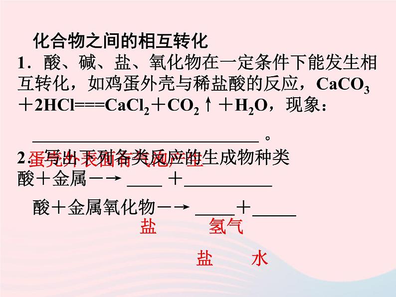 2022九年级科学上册第2章物质转化与材料利用2.5物质的转化第3课时作业课件新版浙教版第2页