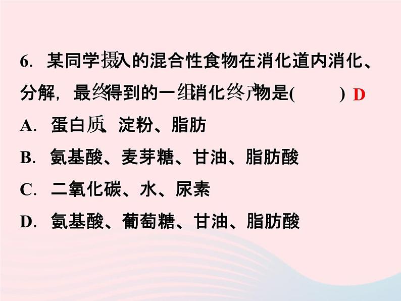 2022—2023学年新版浙教版九年级科学上册第4章代谢与平衡4.2食物的消化与吸收（课件+提优手册）08
