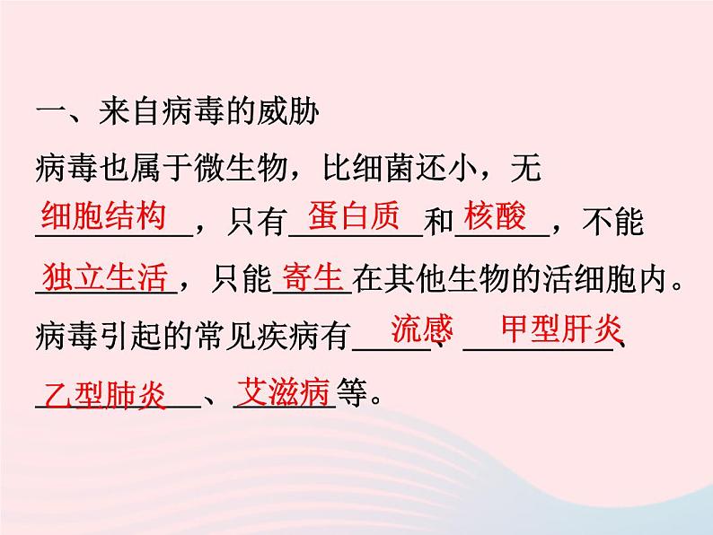 2021—2022学年新版浙教版九年级科学下册第3章人的降3.2来自微生物的威胁（课件+提优手册）02