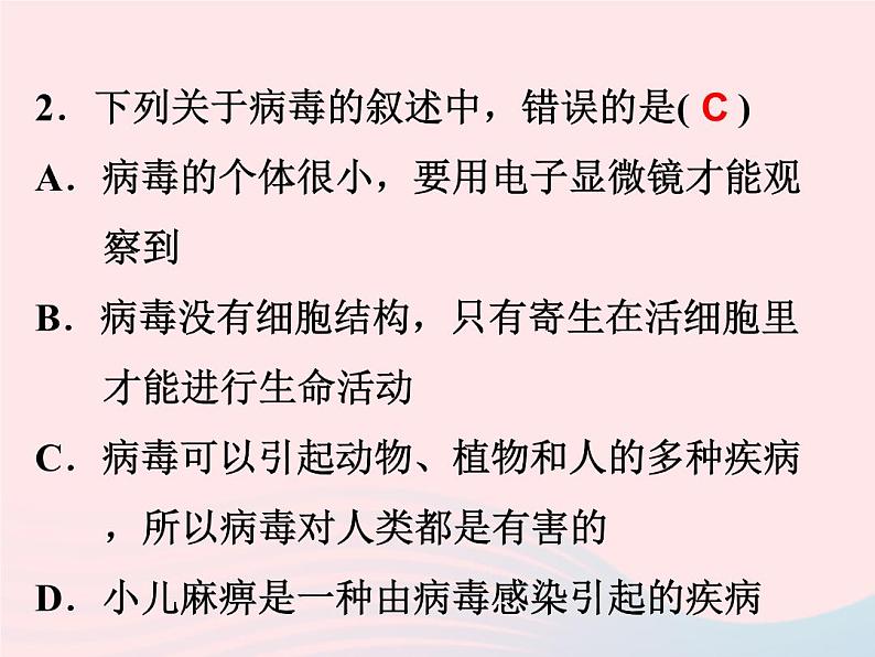 2021—2022学年新版浙教版九年级科学下册第3章人的降3.2来自微生物的威胁（课件+提优手册）06