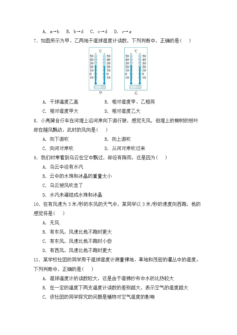 浙教版科学8年级上册 第2章 第4节  风和降水 PPT课件+教案+习题02