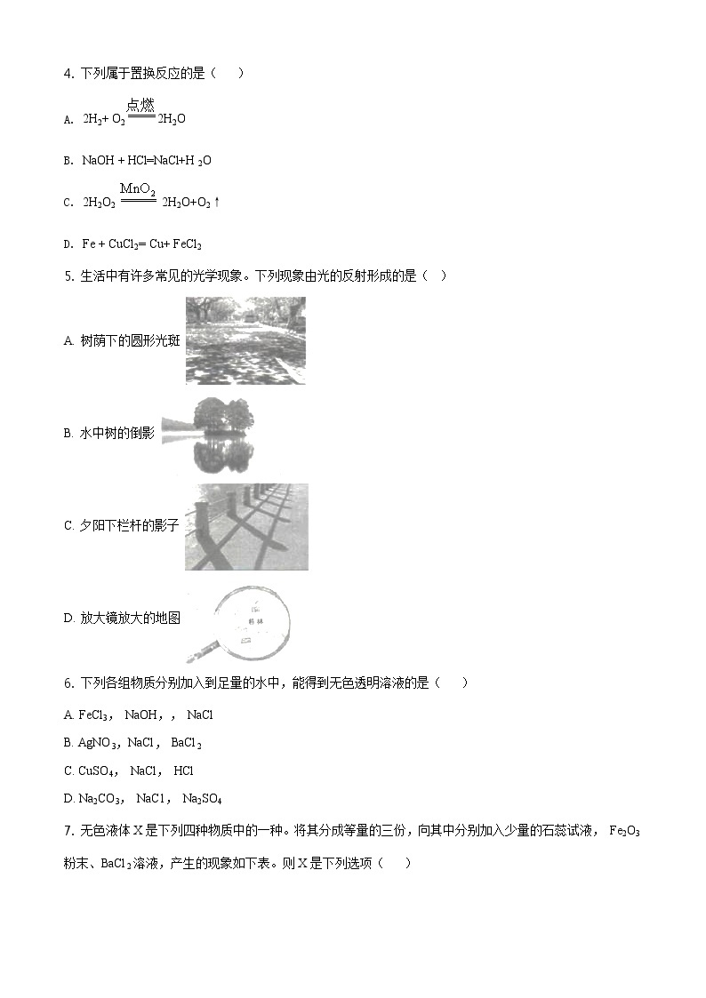 浙教版科学九年级上册  期中测试卷802