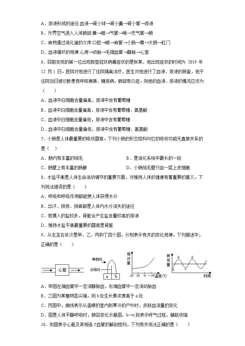 初中科学浙教版九年级上册第4章 代谢与平衡 提升训练（含答案）第2页