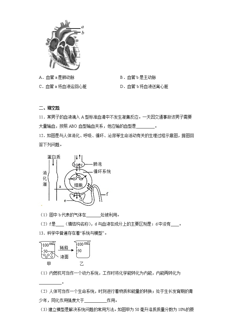 初中科学浙教版九年级上册第4章 代谢与平衡 提升训练（含答案）第3页
