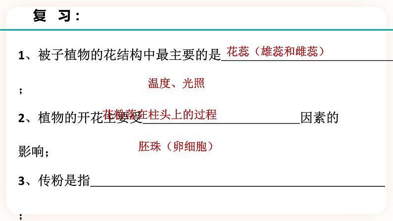 HS版七下7.1绿色开花植物的有性生殖与发育（3）第2页