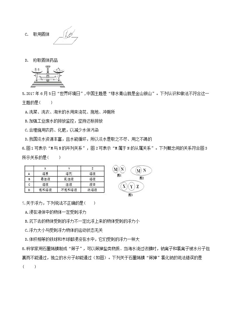 浙教版科学八上 期中测试卷（6）（含答案）第2页