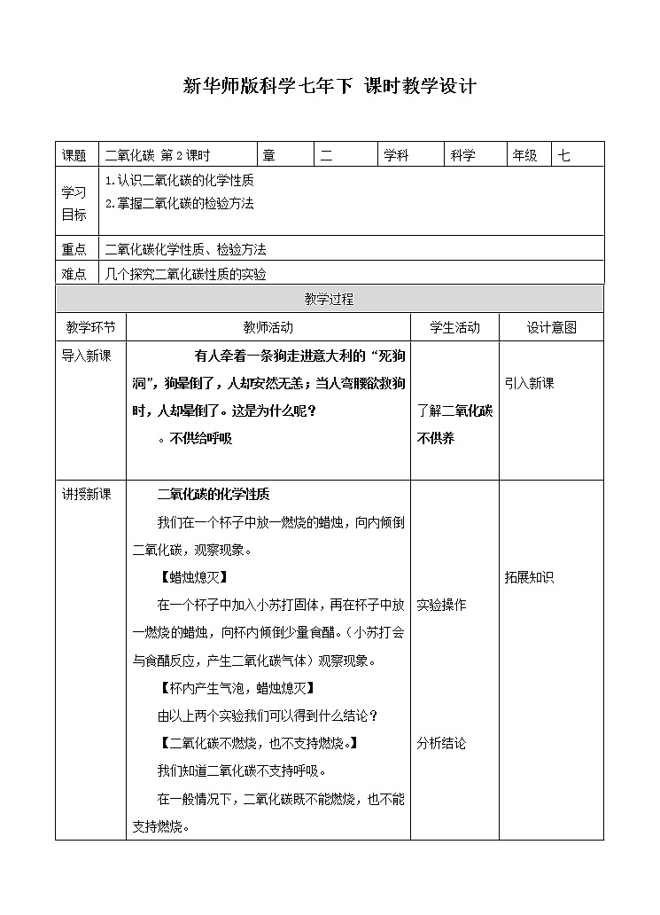 第二章第四节二氧化碳 第2课时 （课件+教案+练习+视频）01