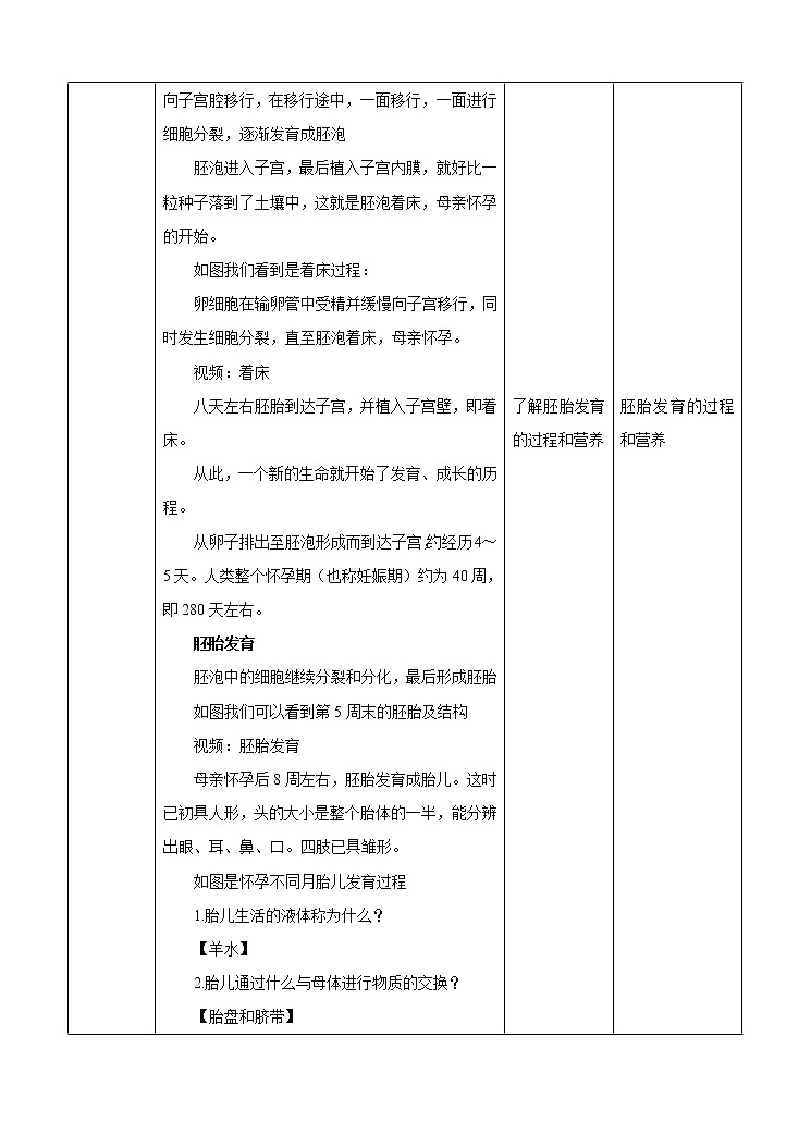 第六章第二节人的生殖与发育 第2课时（教案）第2页