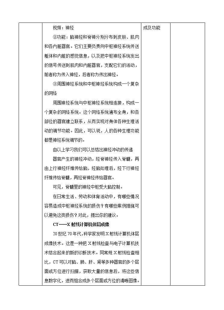 第7章第2节人体生命活动的神经调节 第2课时（教案）第3页