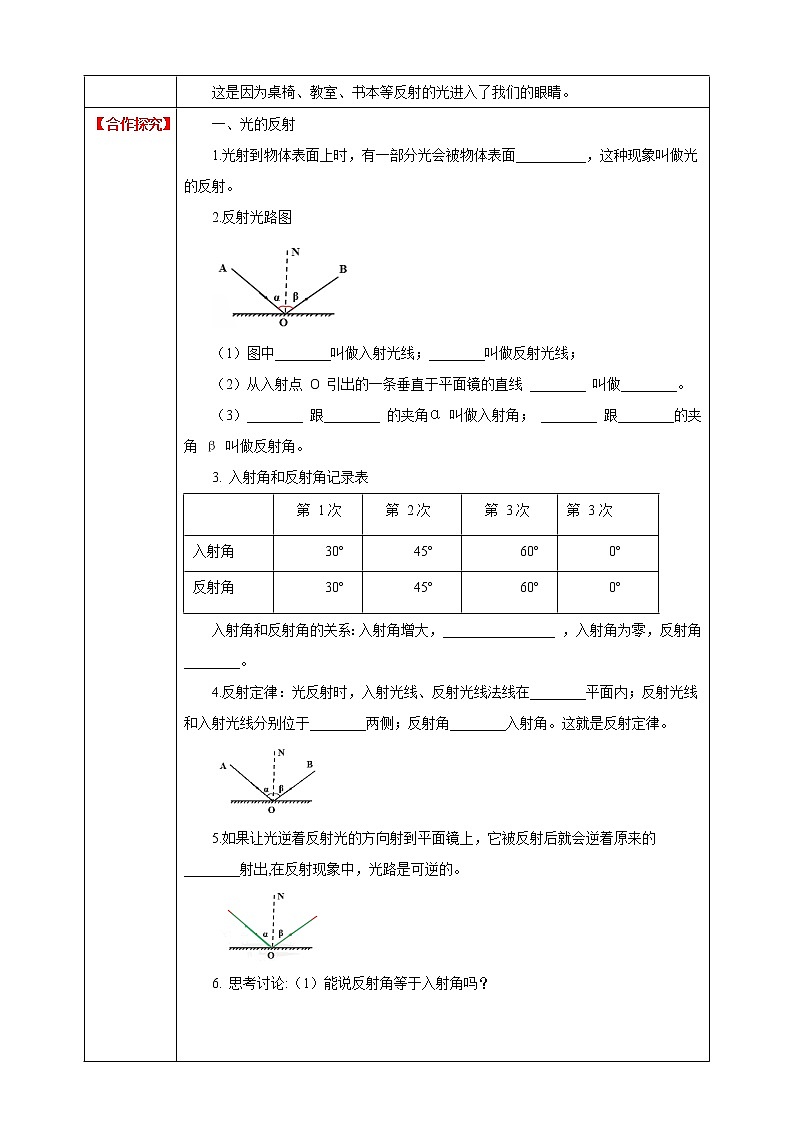 2.5光的反射和折射 第1课时 课件+教案+学案02