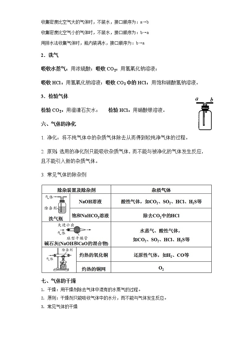 备战2023年中考科学二轮专题导练  考点05 气体的制取与净化（原卷版）第3页