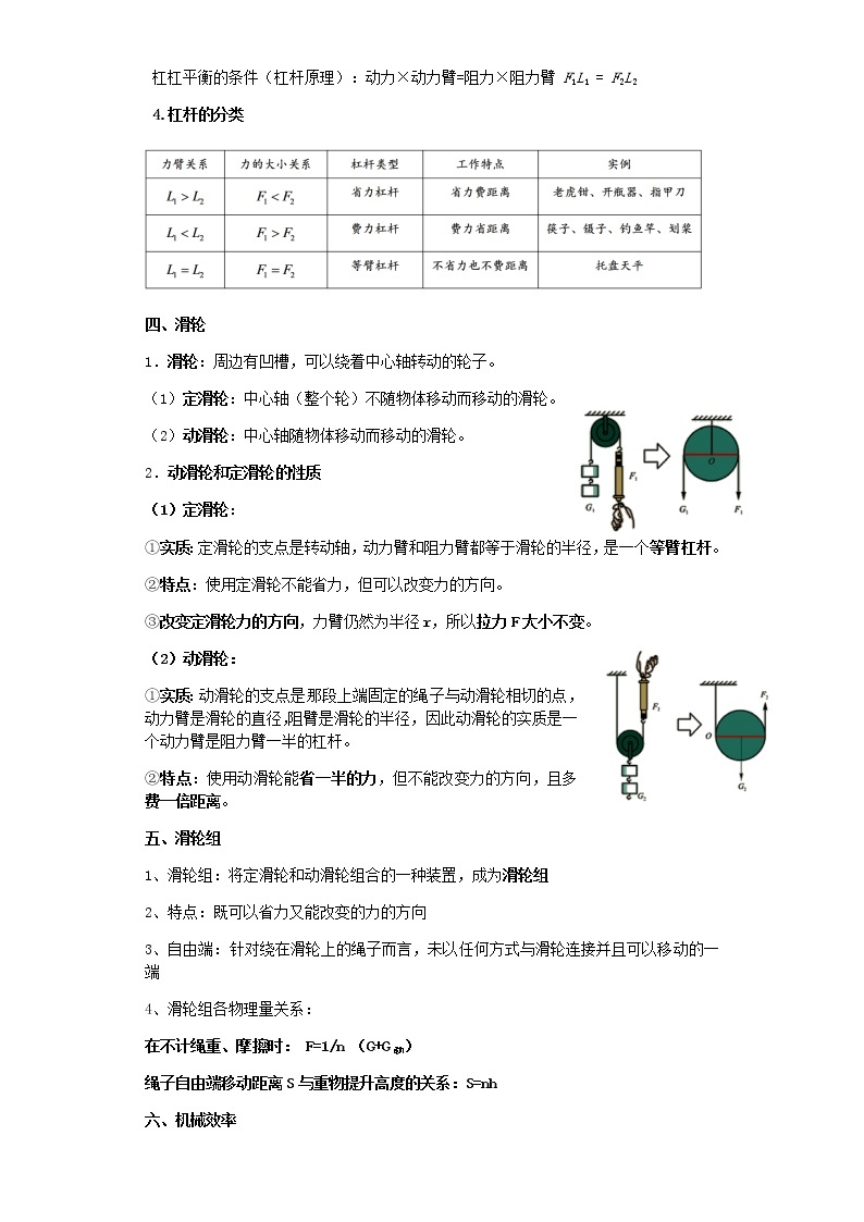 备战2023年中考科学二轮专题导练  考点26 功和机械02