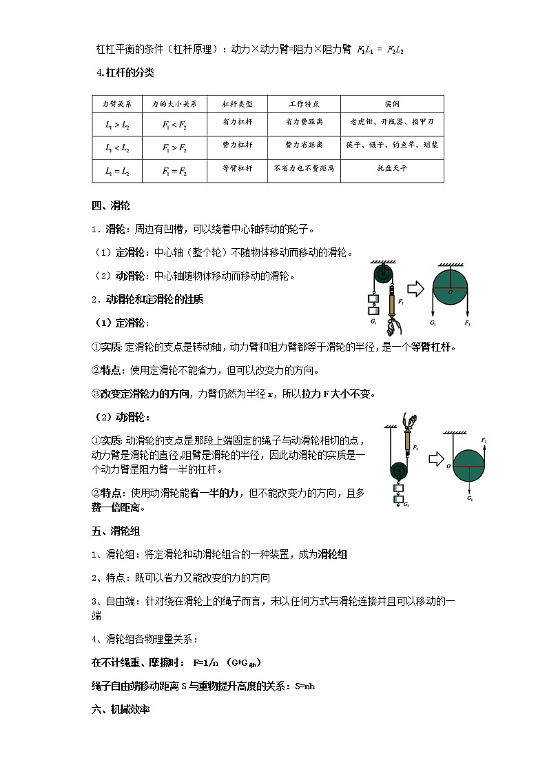 备战2023年中考科学二轮专题导练  考点26 功和机械02