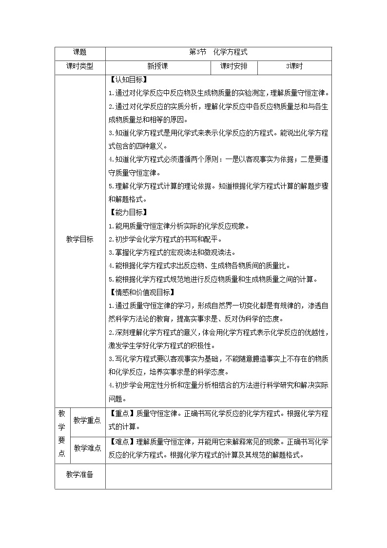 3.3《化学方程式》（课件+教案+练习）01