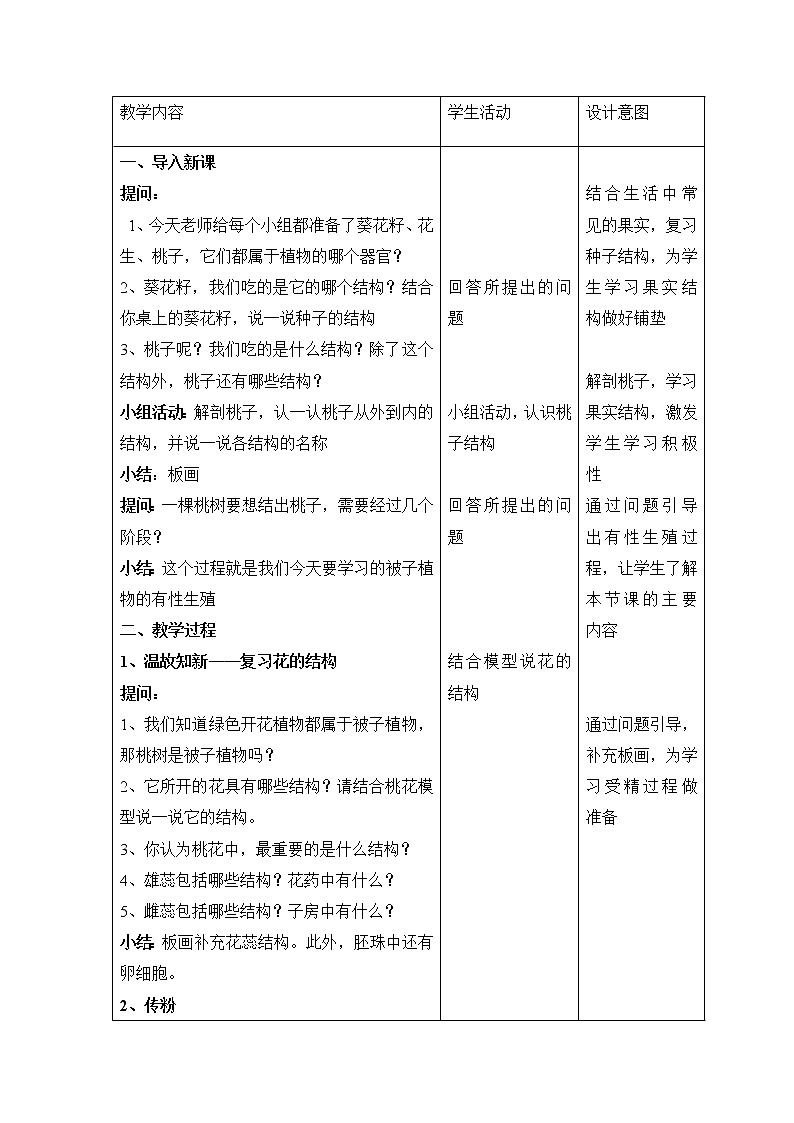 浙教版七年级下册科学1.5 植物生殖方式的多样性 教案02