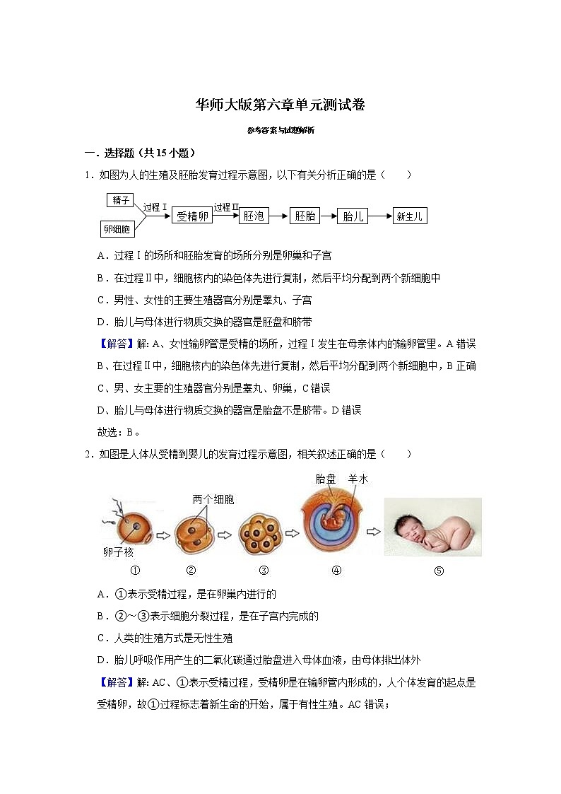 第6章单元测试卷-七年级科学下册华师大版精讲练01