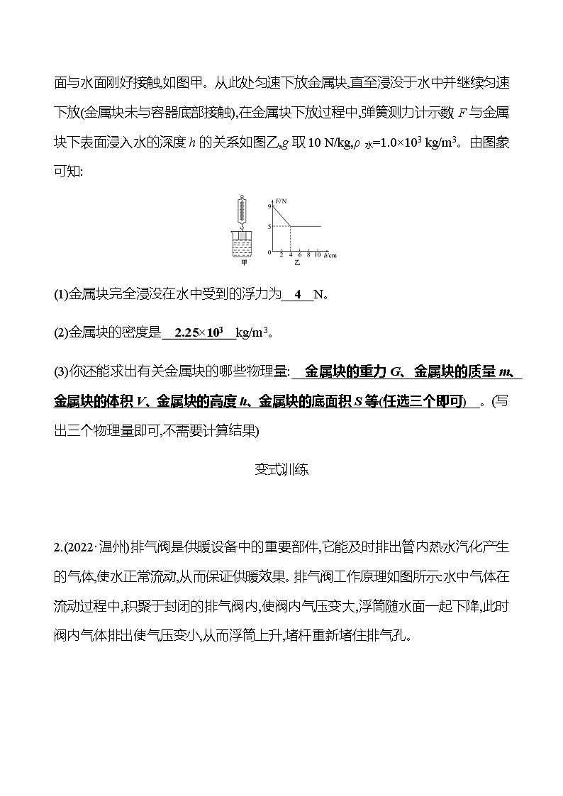 2023年浙江省初中科学 一轮复习 第二部分  第19讲　浮力 专题练习（教师版） 第2页