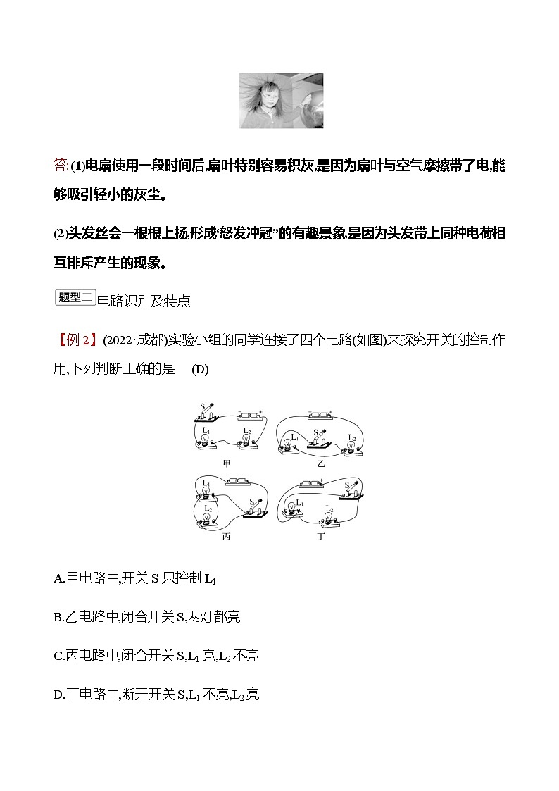 2023年浙江省初中科学 一轮复习 第二部分  第22讲　电路　电荷 专题练习（教师版） 第2页