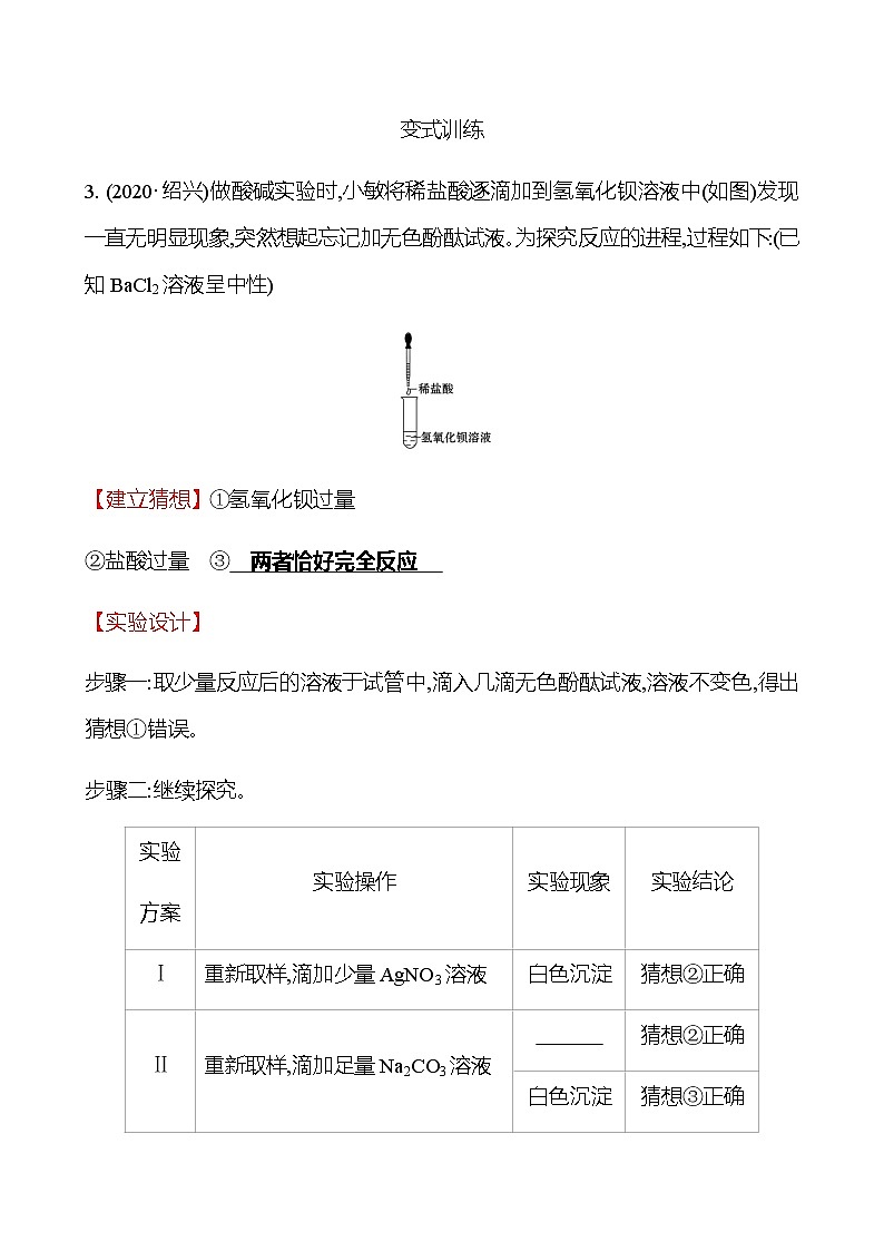 2023年浙江省初中科学 一轮复习 第三部分  第36讲　酸和碱 专题练习（教师版） 第3页