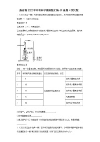 浙江省2022年中考科学模拟题汇编-31金属（探究题）