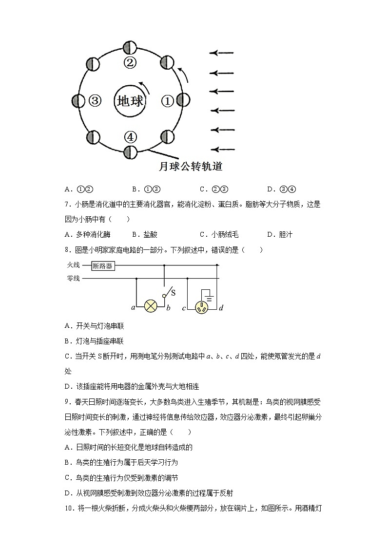 2022年浙江省湖州市中考科学真题（原卷版+解析）02