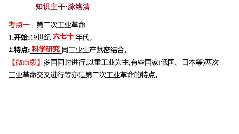 2023 福建中考一轮基础复习 初中历史 九年级下册　第二单元　第二次工业革命和近代科学文化 课件04