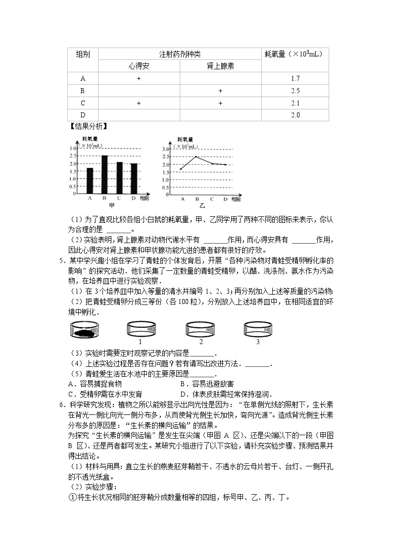 2023年浙江省中考科学二轮专题：实验探究题专项训练03