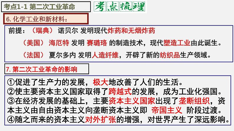 第二单元  第二次工业革命和近代科学文化【知识梳理】——2022-2023学年部编版历史九年级下册单元综合复习08