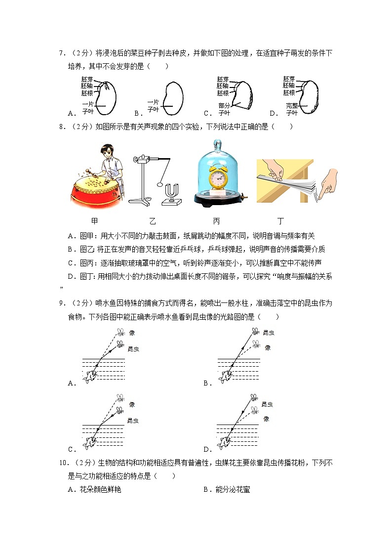 浙江省杭州市富阳区城区2022-2023学年七年级下学期4月期中科学试题02