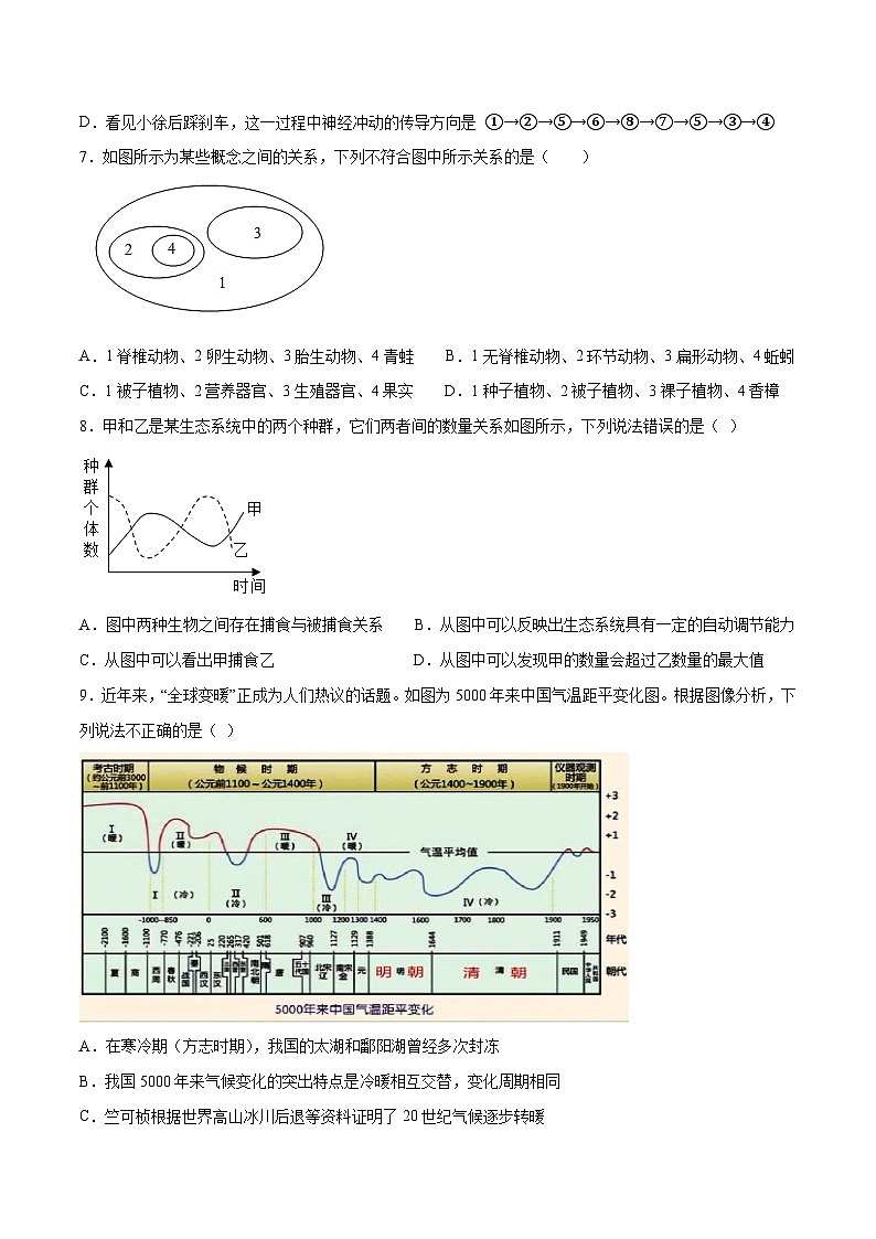 2023年中考押题预测卷01（杭州卷）-科学（考试版）A403