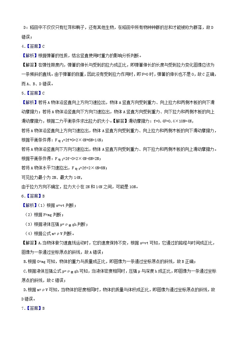 科学（宁波卷）-【试题猜想】2023年中考考前最后一卷（考试版+答题卡+全解全析+参考答案）02