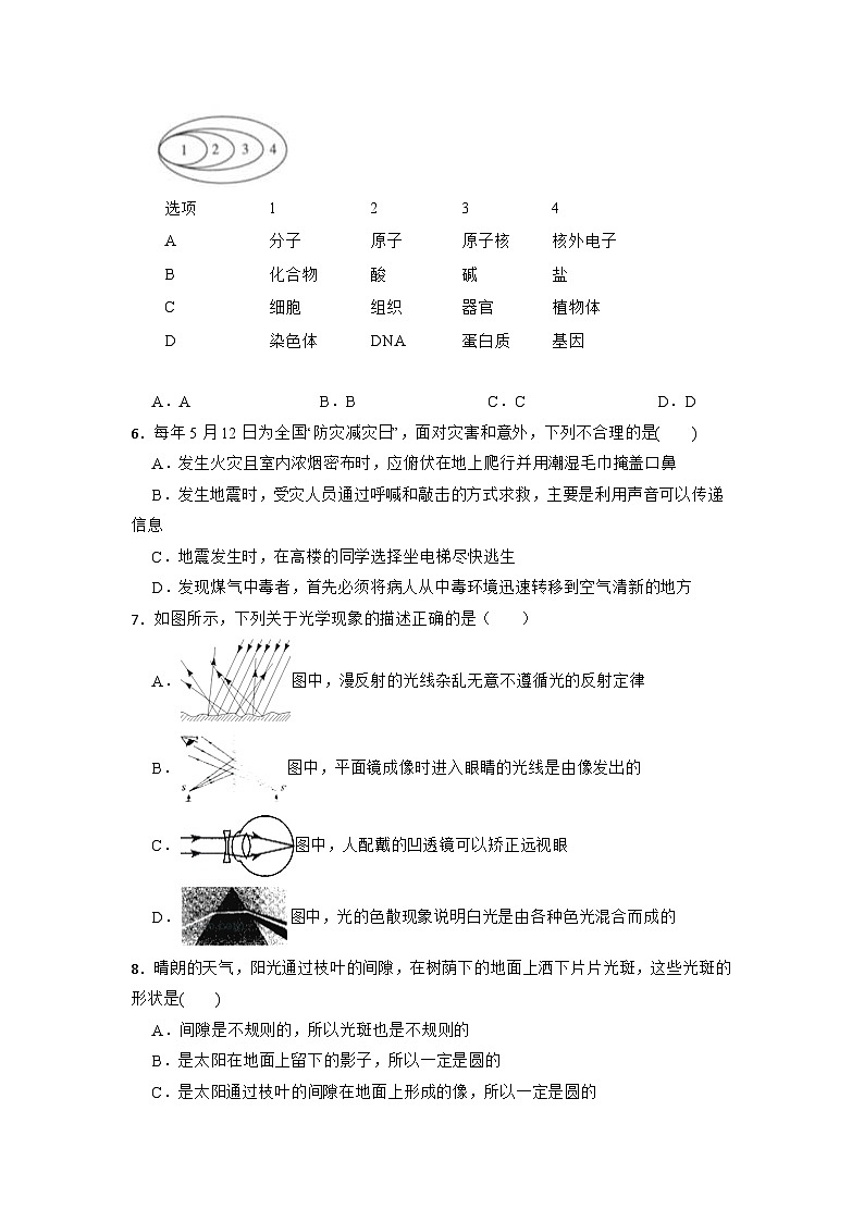 2023年浙江省宁波市中考科学复习模拟卷+第2页