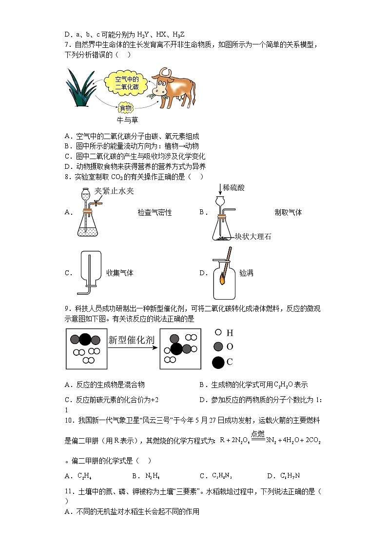 2022--2023学年浙教版八年级下学期期末模拟测试+科学试卷第2页