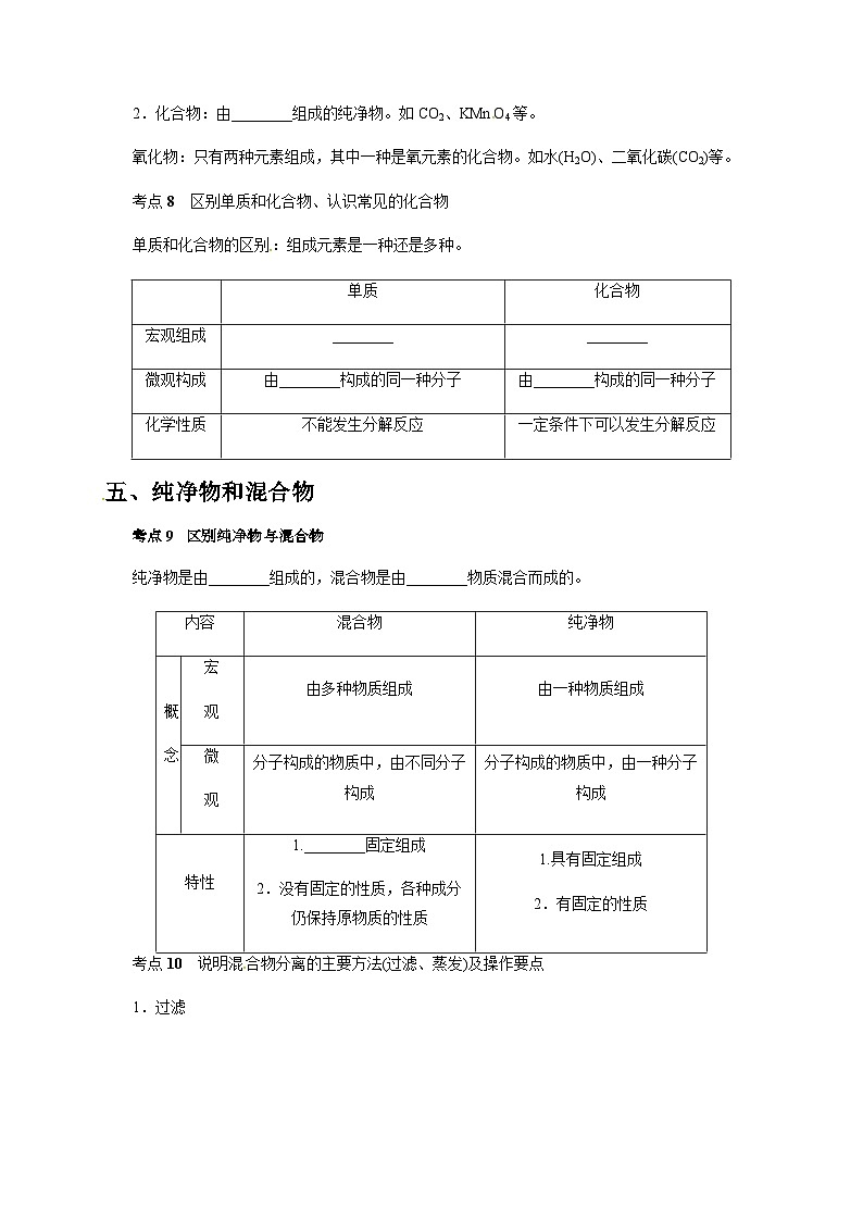 专题28   化学式、物质的分类-备战2023年中考科学一轮复习考点帮03