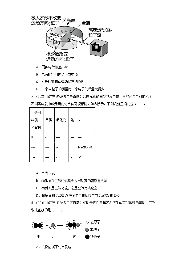 浙江省宁波市中考科学三年（2021-2023）知识点分类汇编-04物质的结构第2页