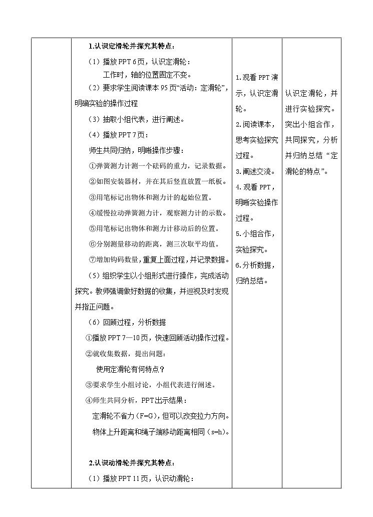 新华师大版化学九年级上册5.2滑轮 课件+教案+练习02