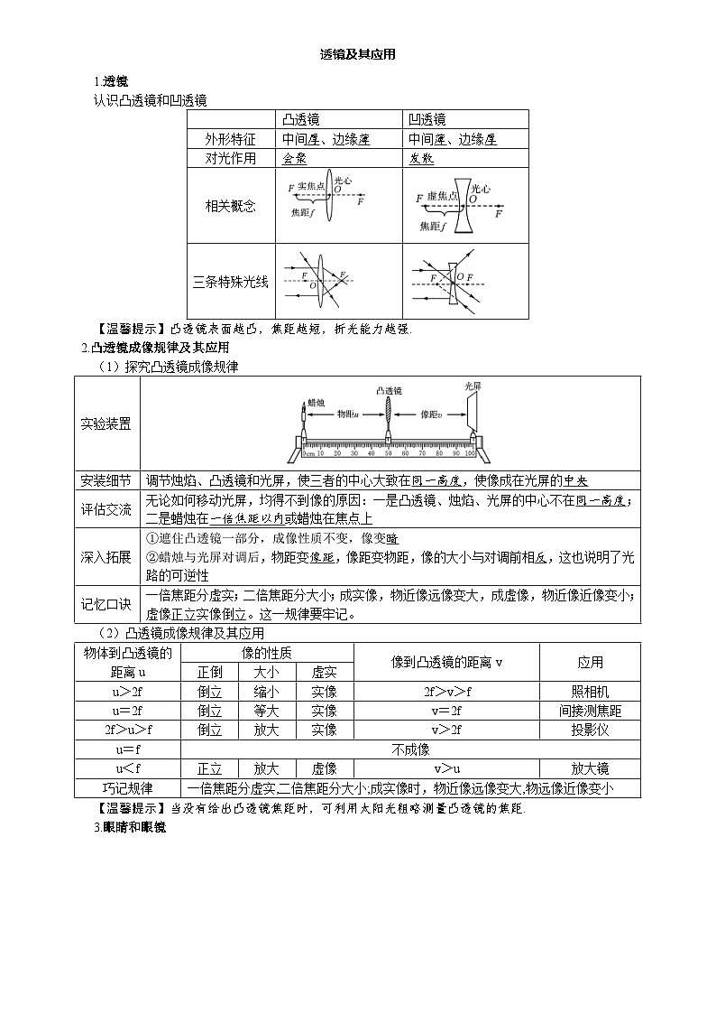 声现象和光现象知识点 华东师大版科学八年级下学期第3页
