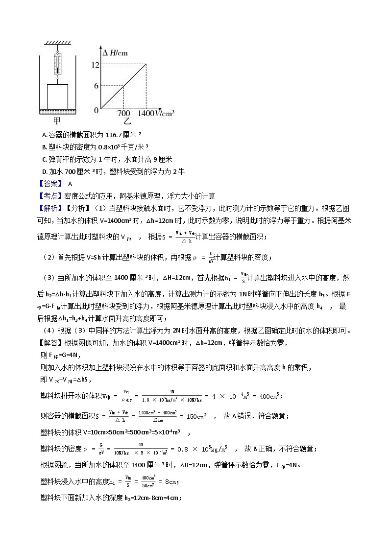 【拔高训练】浙教版科学八年级上册-第一章：水和水的溶液 拔高测试卷2（教师版+学生版）03