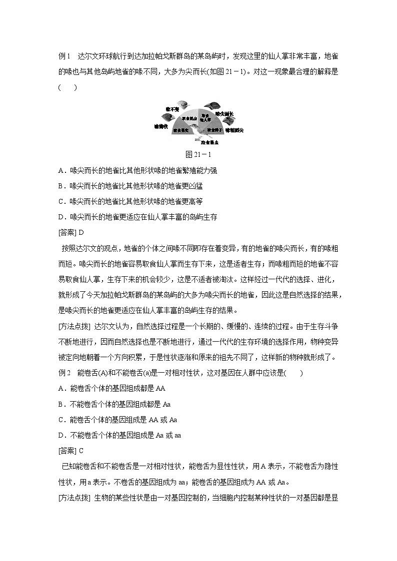 【培优导学案】浙教版科学九年级全册：21、遗传与进化 学案（含解析）02