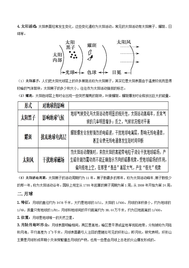 第09讲 太阳、月球与月相-2023-2024学年新八年级科学暑假精品课 试卷02