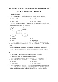 浙江省各地区2022-2023上学期九年级期末科学试题高频考点分类汇编-08酸的化学性质、酸碱指示剂