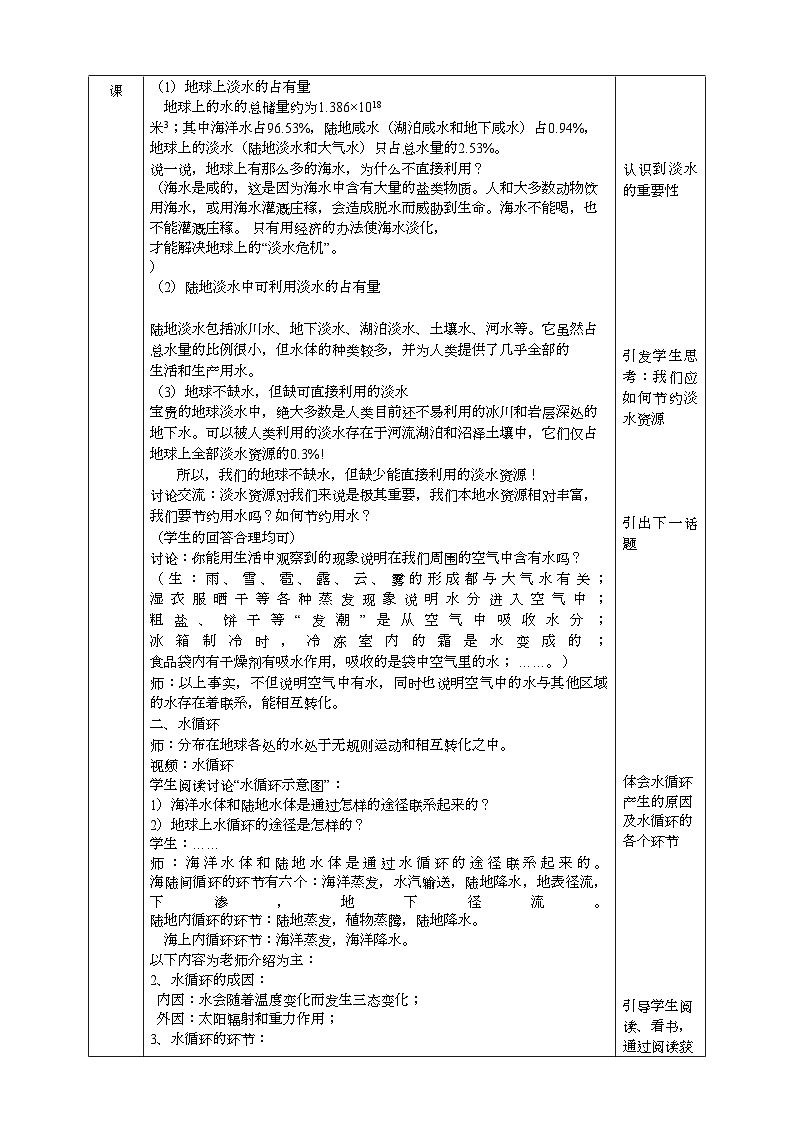 2022浙教版八上科学1.1地球上的水 第1课时（课件+教学设计+学案+视频）02