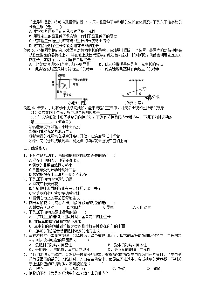 2022浙教版八上科学3.1植物的生命活动调节 第1课时（课件+教学设计+学案+视频）02