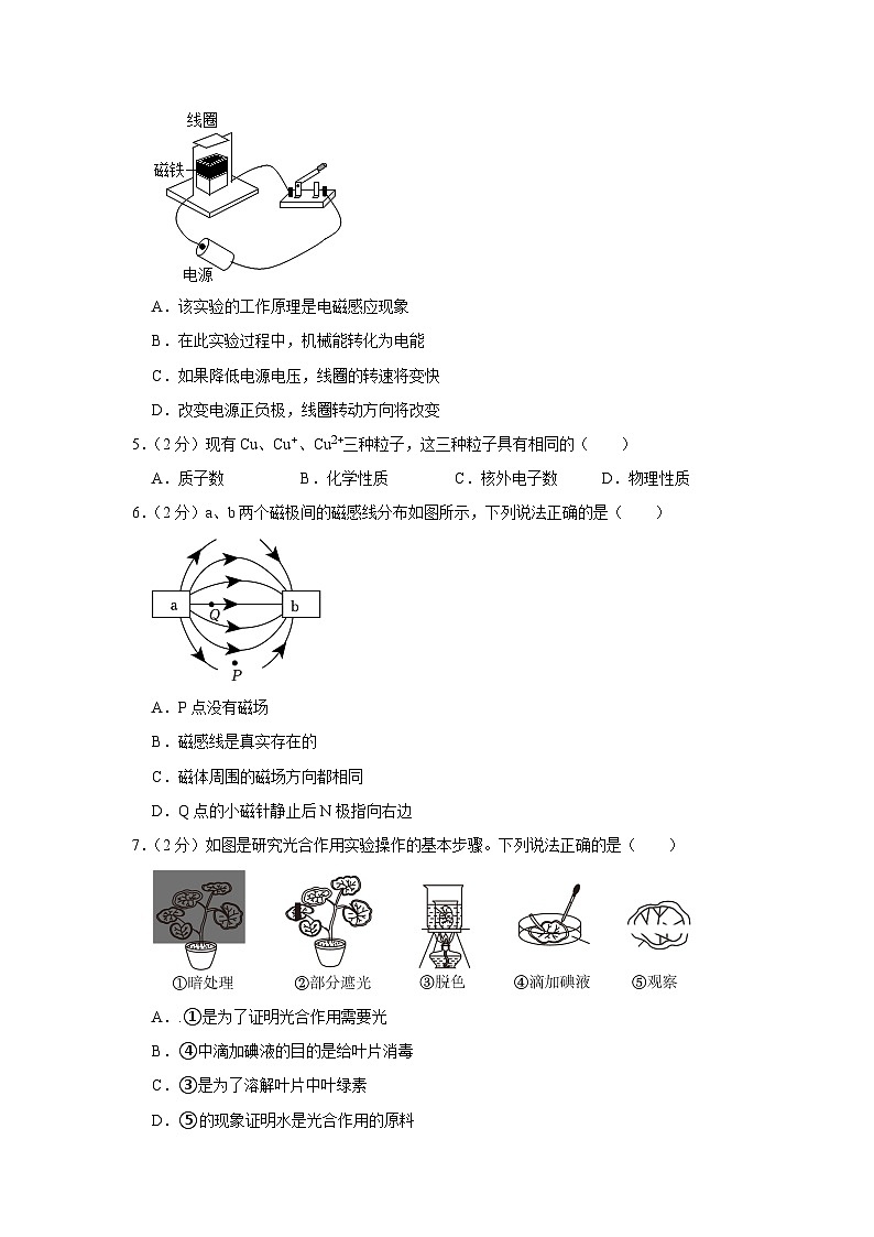 浙江省绍兴市嵊州市2022-2023学年八年级下学期期末科学试卷+02